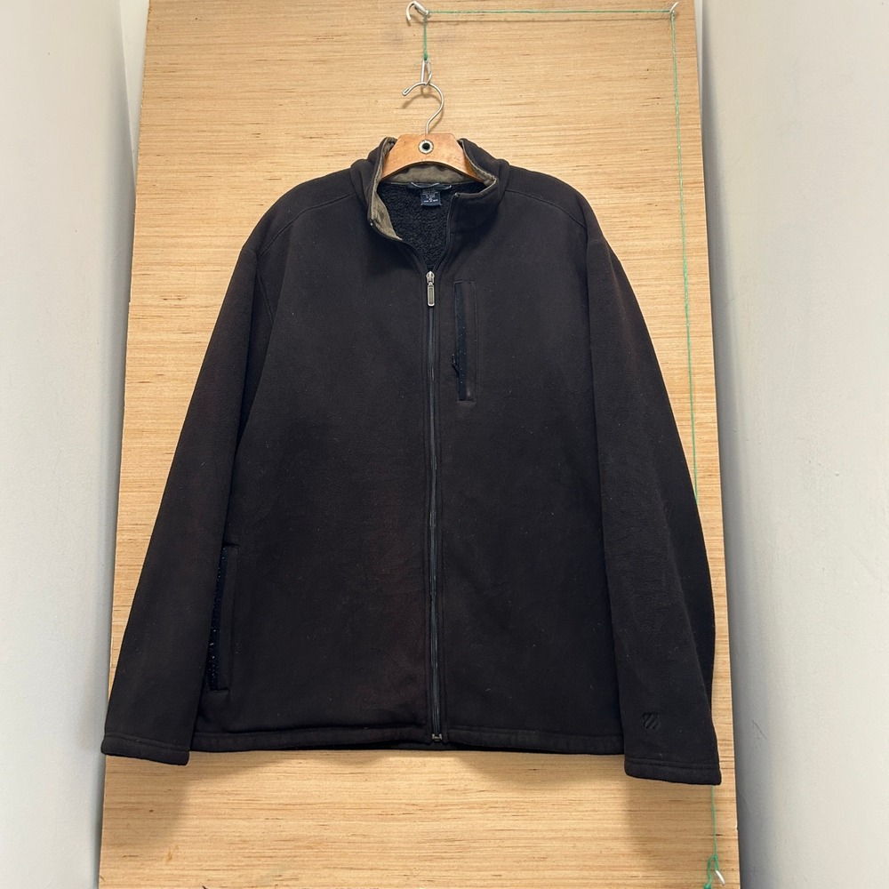 West Marine Kodiak Jacket Mens XL Black Full Zip Sherpa Lined Fleece Coat